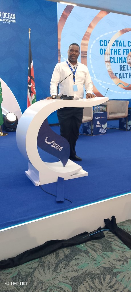 Nixon Sekoh at the Our Ocean Kenya 2024 conference